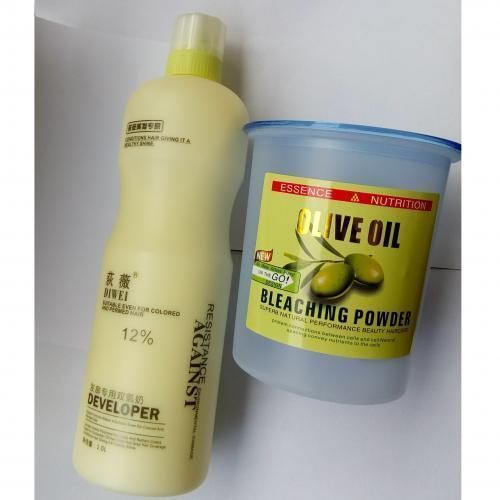 Olive Bleaching Powder And Developer-(white)