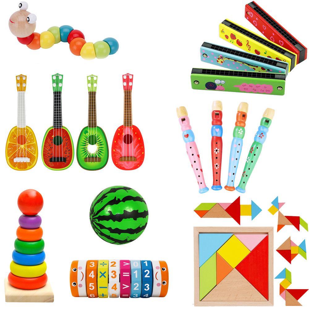 Kids Xylophone Wooden Eight-Notes Frame Baby Musical Toys