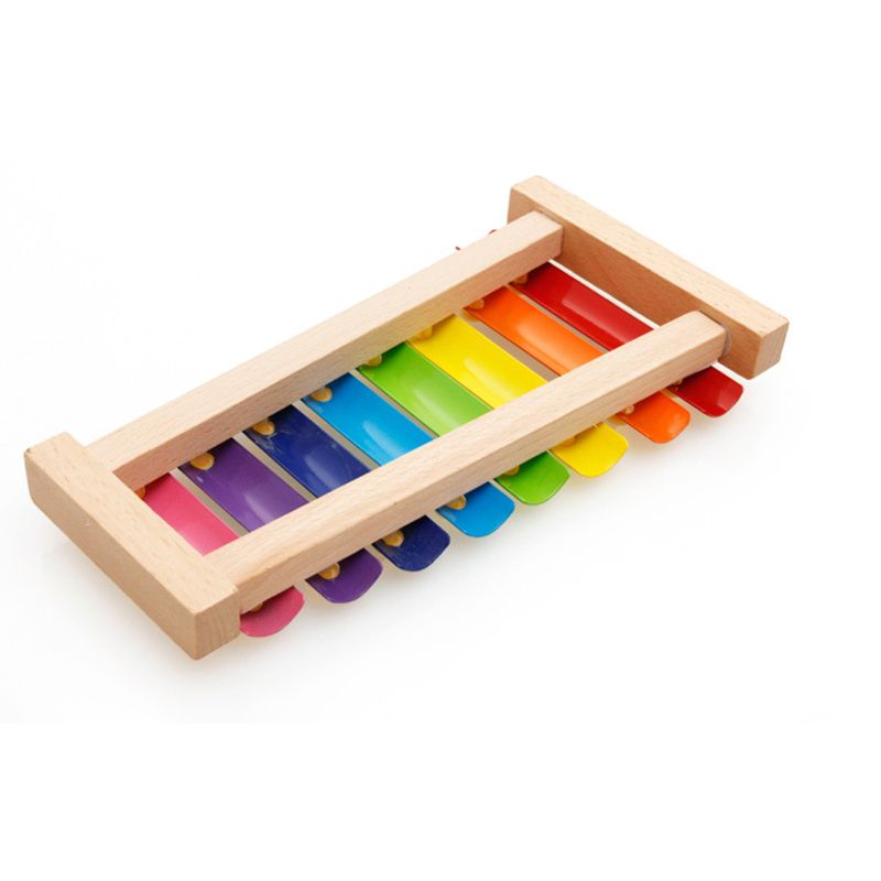Kids Xylophone Wooden Eight-Notes Frame Baby Musical Toys