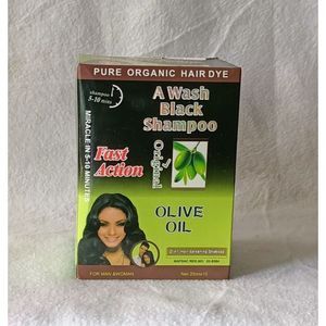 Olive Oil Hair Dye A Wash Black Shampoo 25ml×10