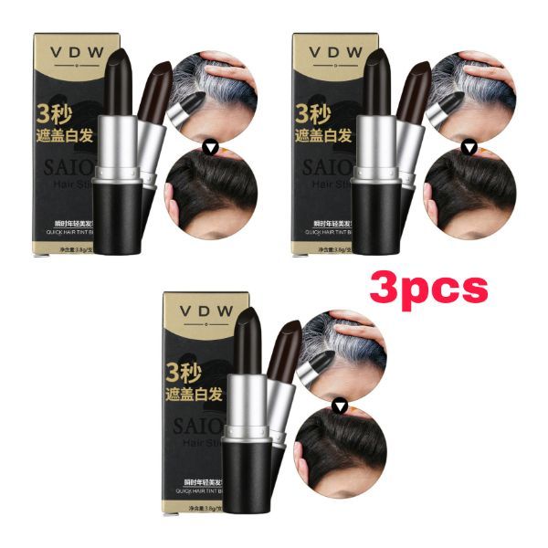 Salon Hair Stick Color Dye Black 3pcs