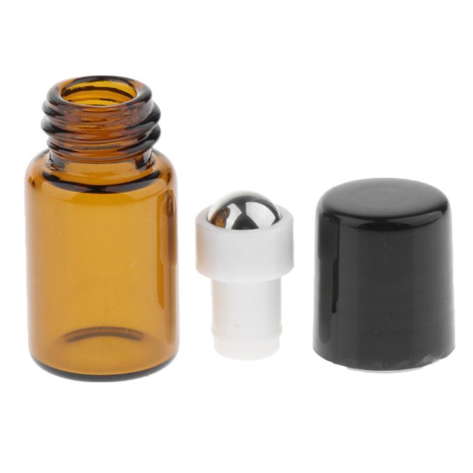 40pcs Empty Portable Roll On Glass Bottles For Essential Oil Perfumes