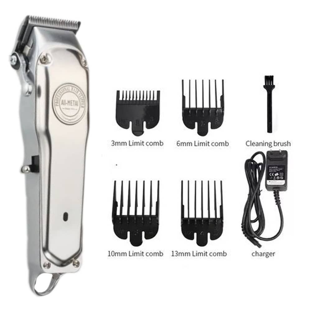 Cordless Rechargable Hair Clipper - Metal