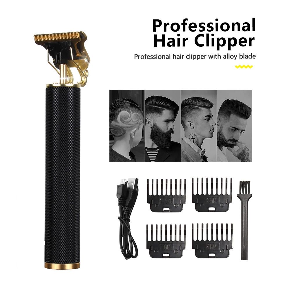 Cordless Rechargeable Hair Clipper - USB - Black