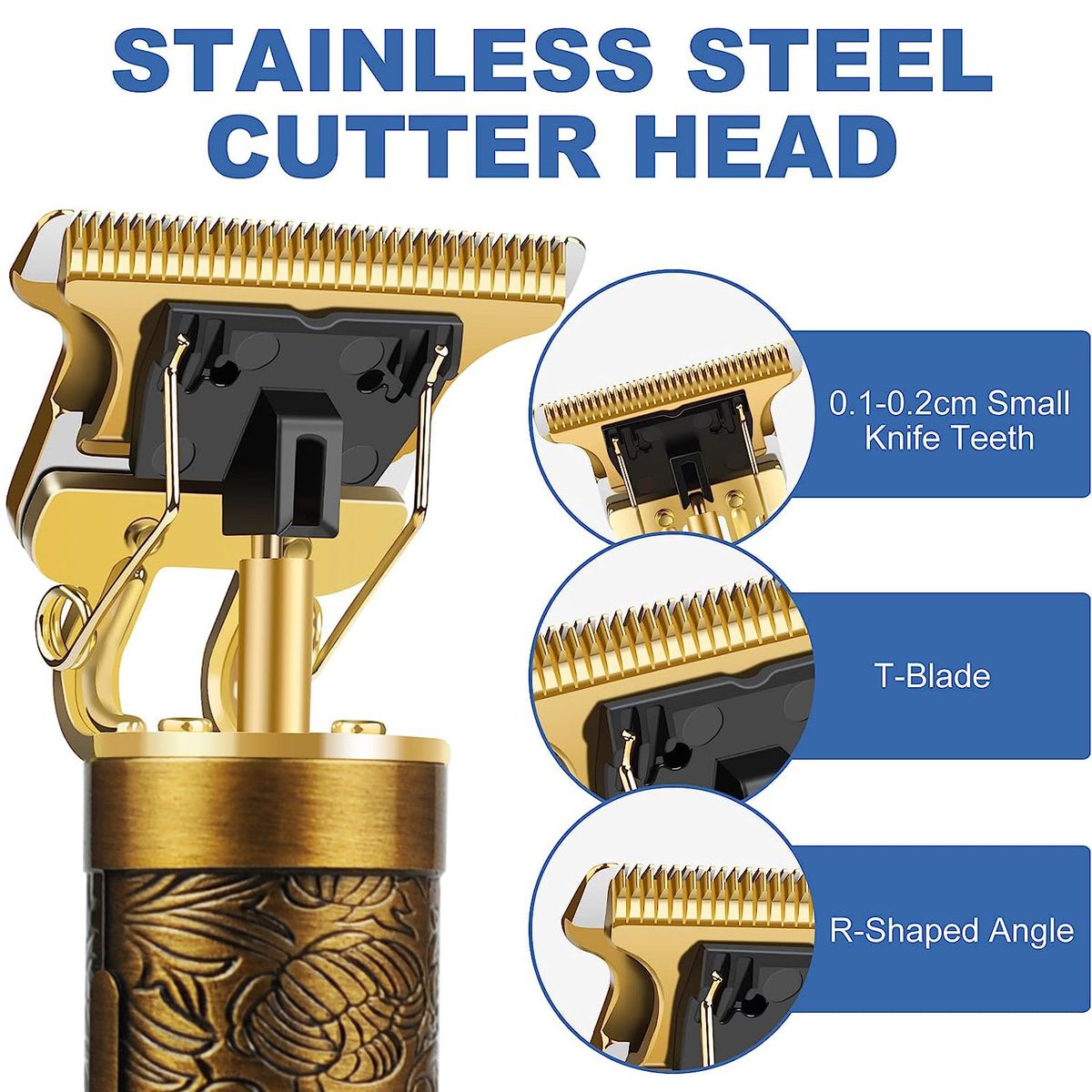 Metal Vintage Cordless Rechargeable Hair Clipper