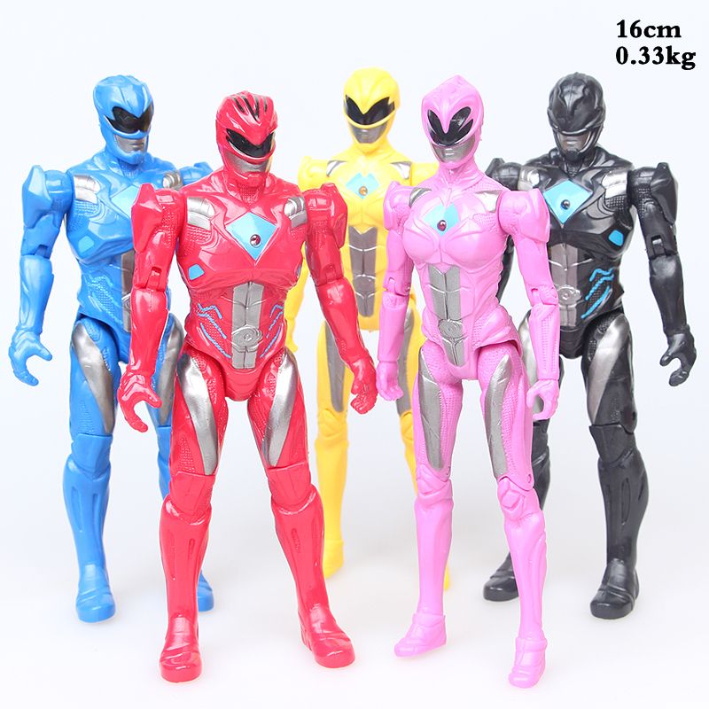5pcs Aime Mighty Power Morphin Dinosaur Team Rangers ET
