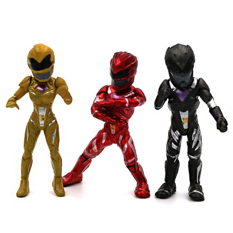 5pcs Aime Mighty Power Morphin Dinosaur Team Rangers ET