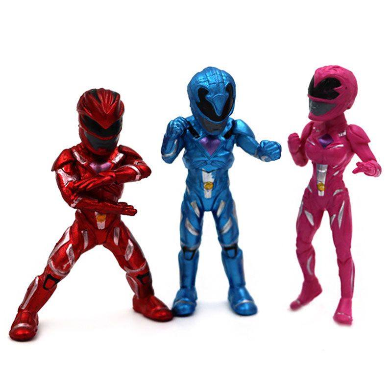5pcs Aime Mighty Power Morphin Dinosaur Team Rangers ET