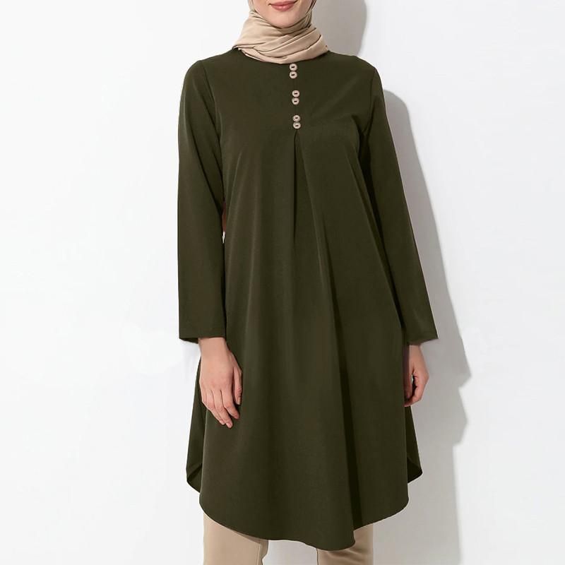 20223 women's pure color button stitching fashion casual long-sleeved swallowtail dress