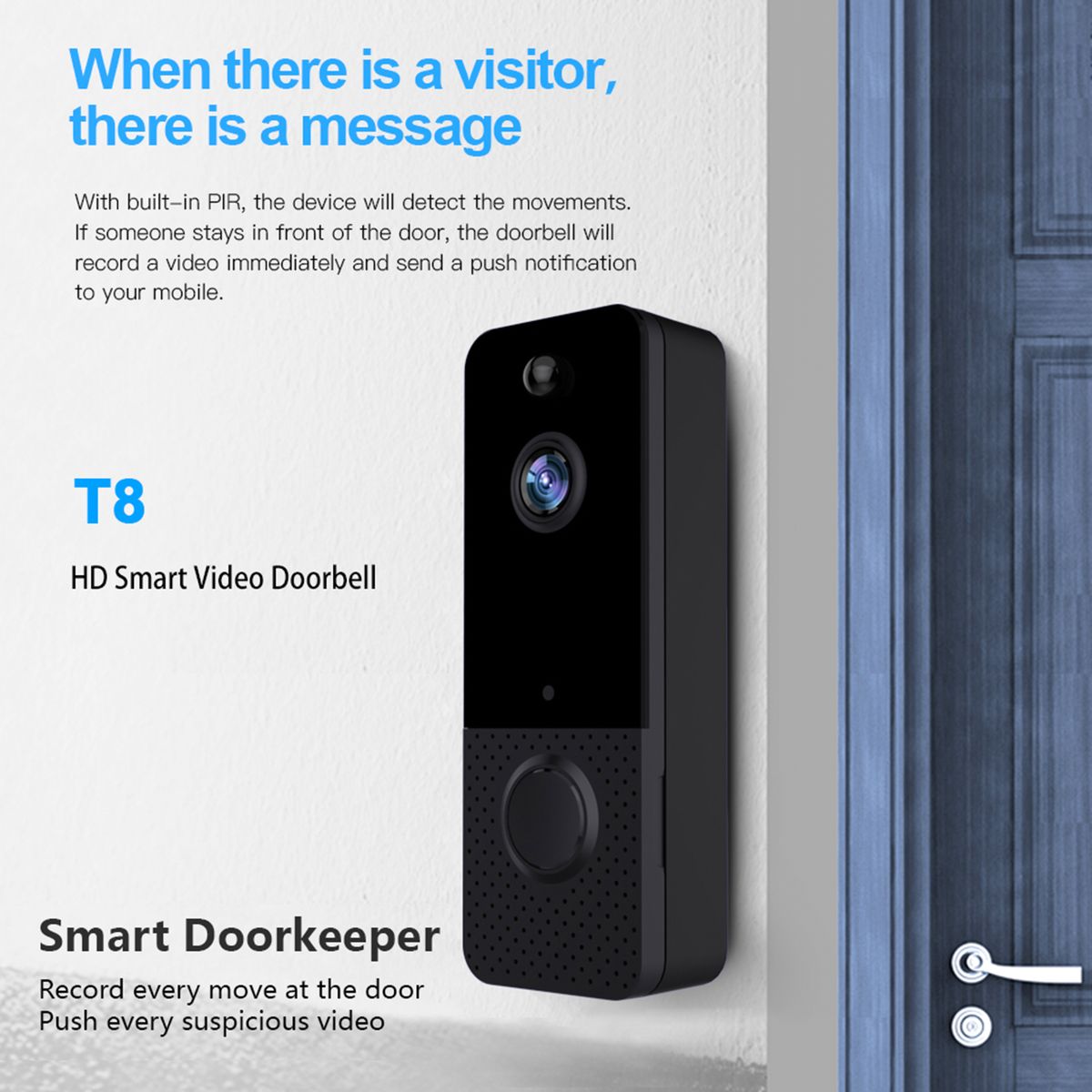 WIFI Doorbell Camera Wireless With Indoor Chime IP65