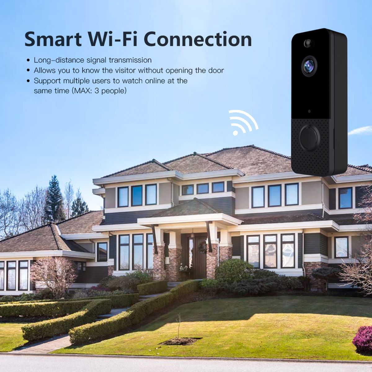 WIFI Doorbell Camera Wireless With Indoor Chime IP65