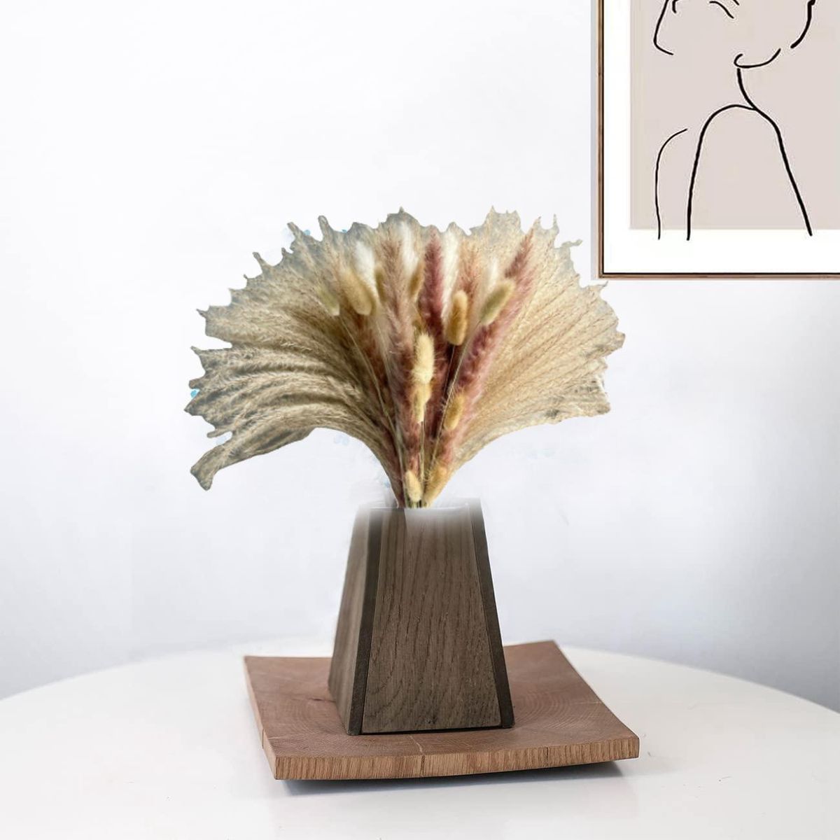 55 Pcs Reed Pampas Set Dried Flower for Arrangements Home