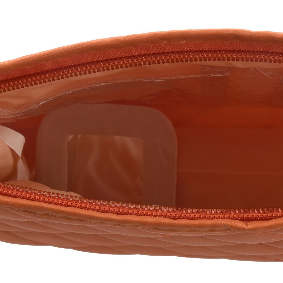 Women Zipper Closure Small Cosmetic Case Makeup Bag -