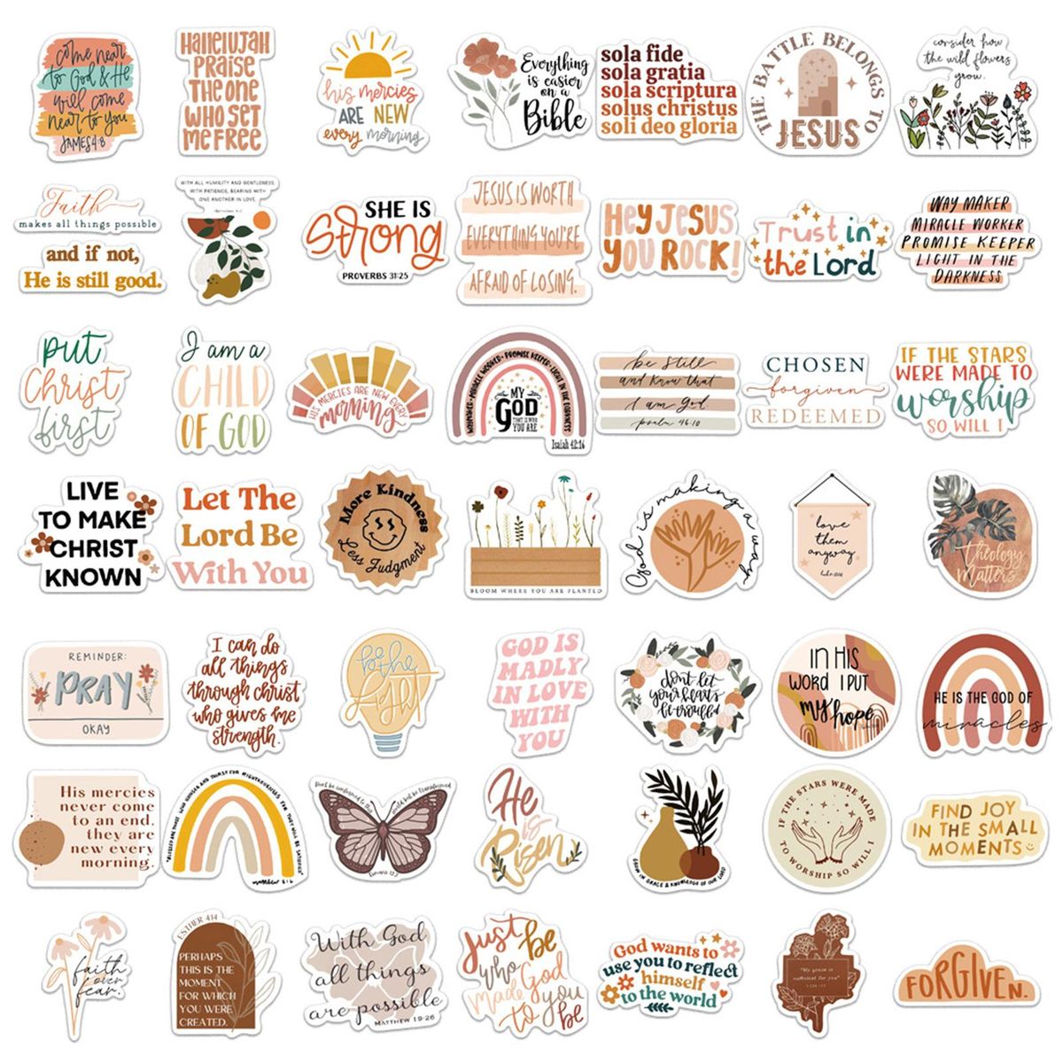 50Pcs Scrapbook Stickers Journal Album Scrapbooking Stationery Stickers
