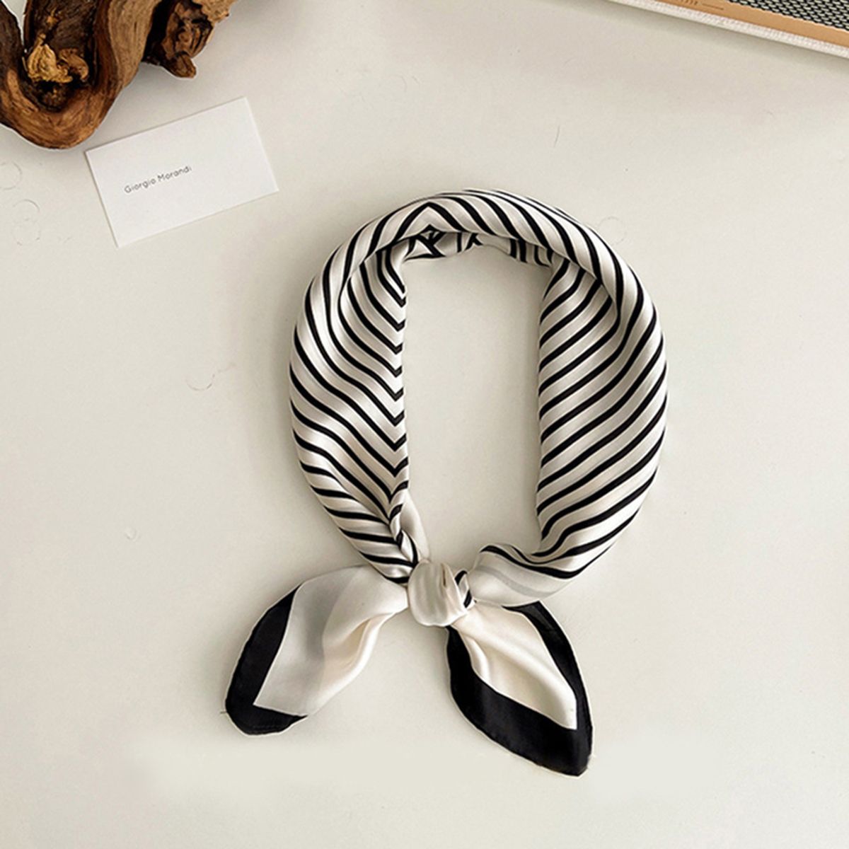 4Pcs/Set Hair Scarf Fashion Floral Print Scrunchies Solid
