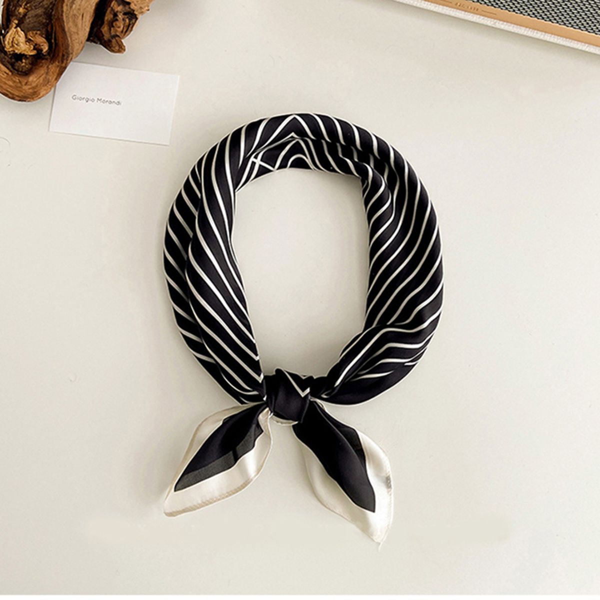 4Pcs/Set Hair Scarf Fashion Floral Print Scrunchies Solid