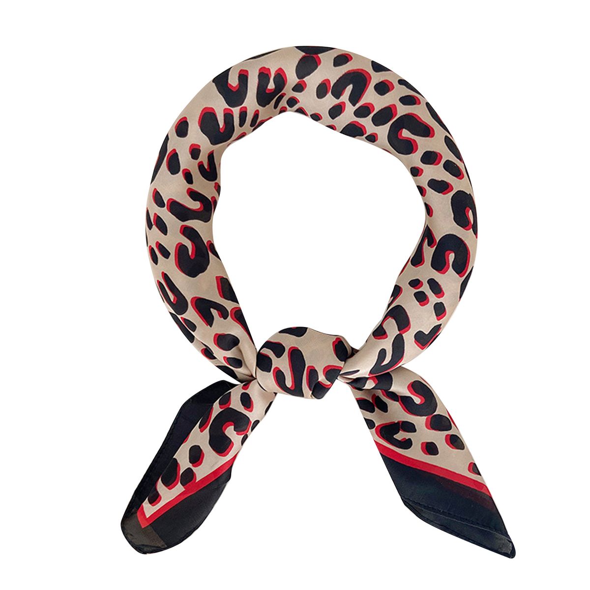 4Pcs/Set Hair Scarf Fashion Floral Print Scrunchies Solid