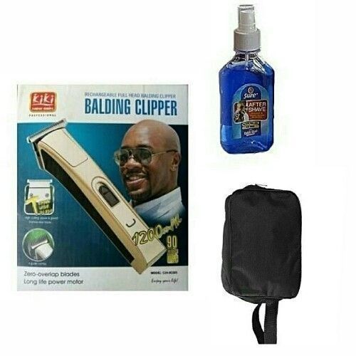 Men Rechargeable Balding Clipper With Aftershave And Bag