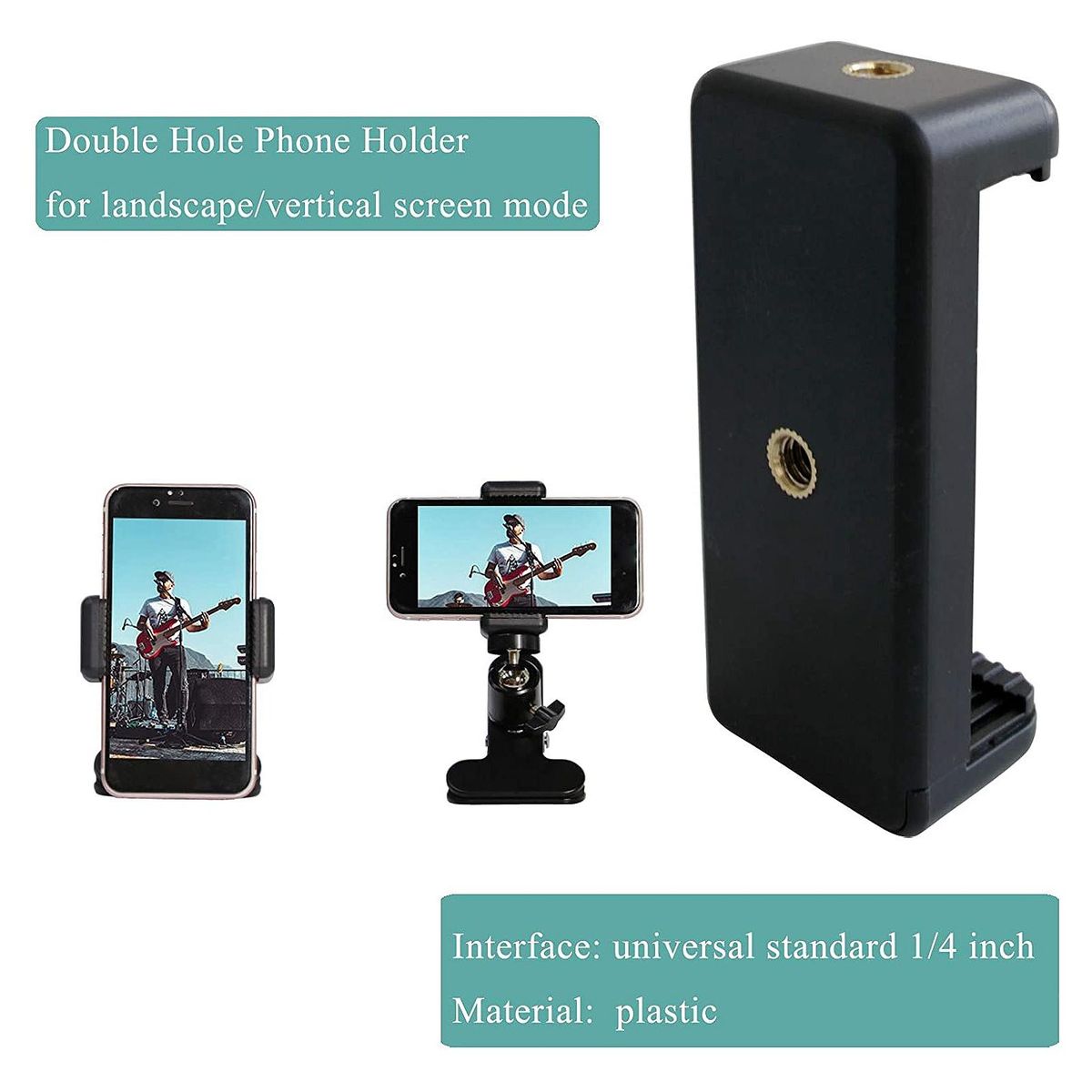 Guitar Bass Ukulele Headstock Cell Phone Holder for Most Pho