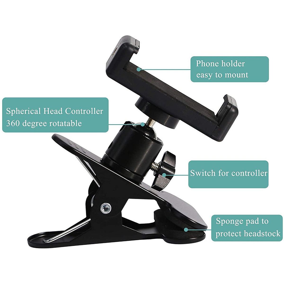 Guitar Bass Ukulele Headstock Cell Phone Holder for Most Pho