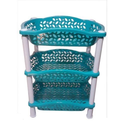 Baby Bath Set - 7pcs + 3 Tiers Plastic Trolley - Green