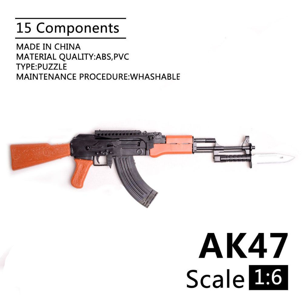 1:6 AK-47 Assault Rifles 16 Assemble Gun Model Assembly