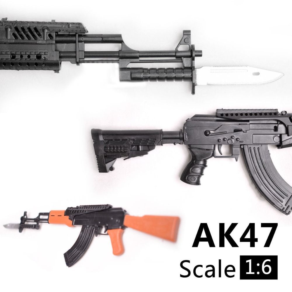 1:6 AK-47 Assault Rifles 16 Assemble Gun Model Assembly