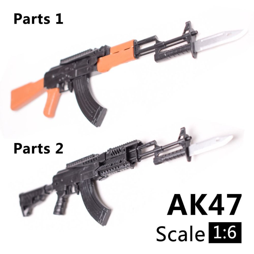 1:6 AK-47 Assault Rifles 16 Assemble Gun Model Assembly
