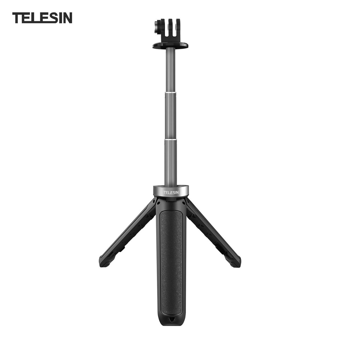 TELESIN GP-MNP-092-X  Mini Action Camera Extendable Selfie Stick Tripod Handheld Photography Bracket Desktop Stand Replacement for GoPro 10/9 / Insta360 One R/ Osmo Action Series Camera Vlog Selfie Live Streaming