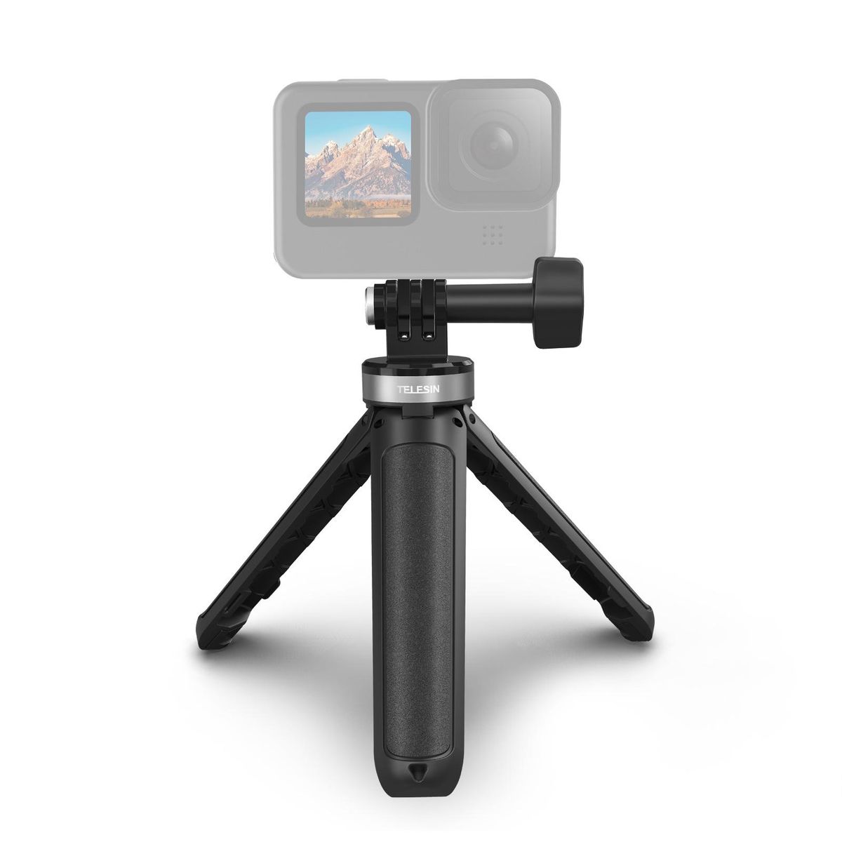 TELESIN GP-MNP-092-X  Mini Action Camera Extendable Selfie Stick Tripod Handheld Photography Bracket Desktop Stand Replacement for GoPro 10/9 / Insta360 One R/ Osmo Action Series Camera Vlog Selfie Live Streaming
