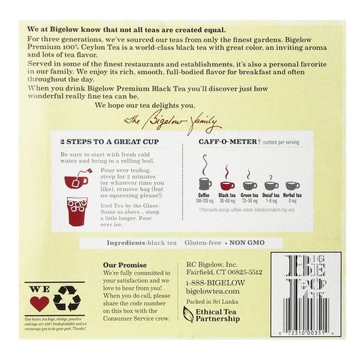 100 Count Premium Blend Black Tea,100% Ceylon 8oz 226g