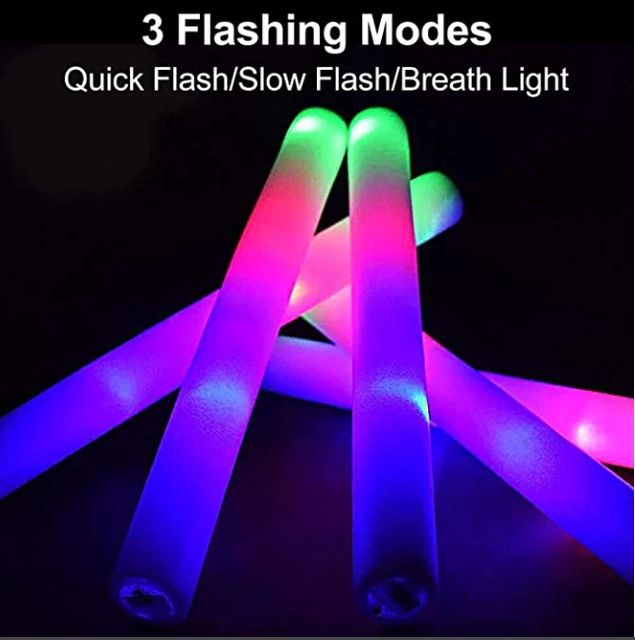 Luminous LED Glow Stick Foam Light Wand Concert Performance Party Kids Toy