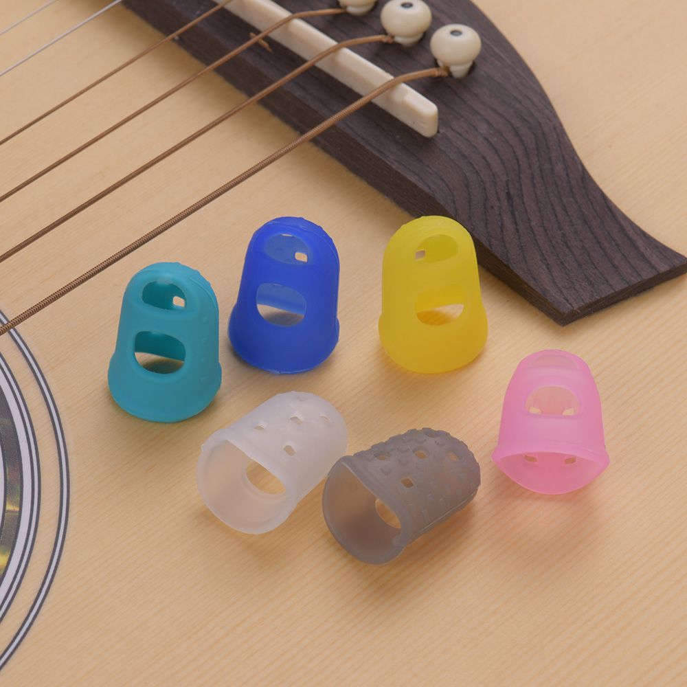 6pcs Guitar Silicone Finger Fingertip Protectors For Guitar