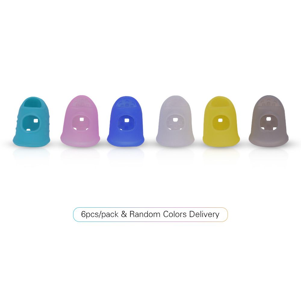 6pcs Guitar Silicone Finger Fingertip Protectors For Guitar