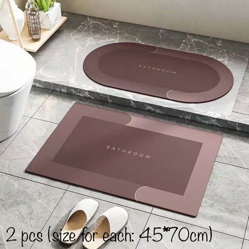 2 Pcs Of Anti-slip Bathroom Floor Mat - 45*70cm