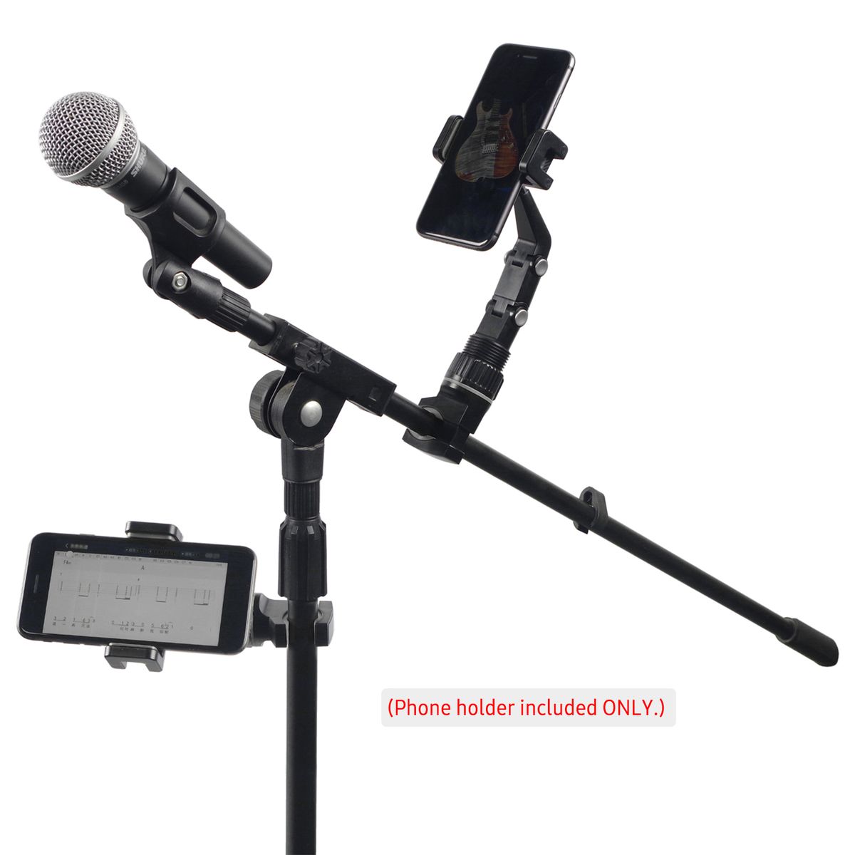 Phone Holder For Guitar Head Mic Stand Music Stand