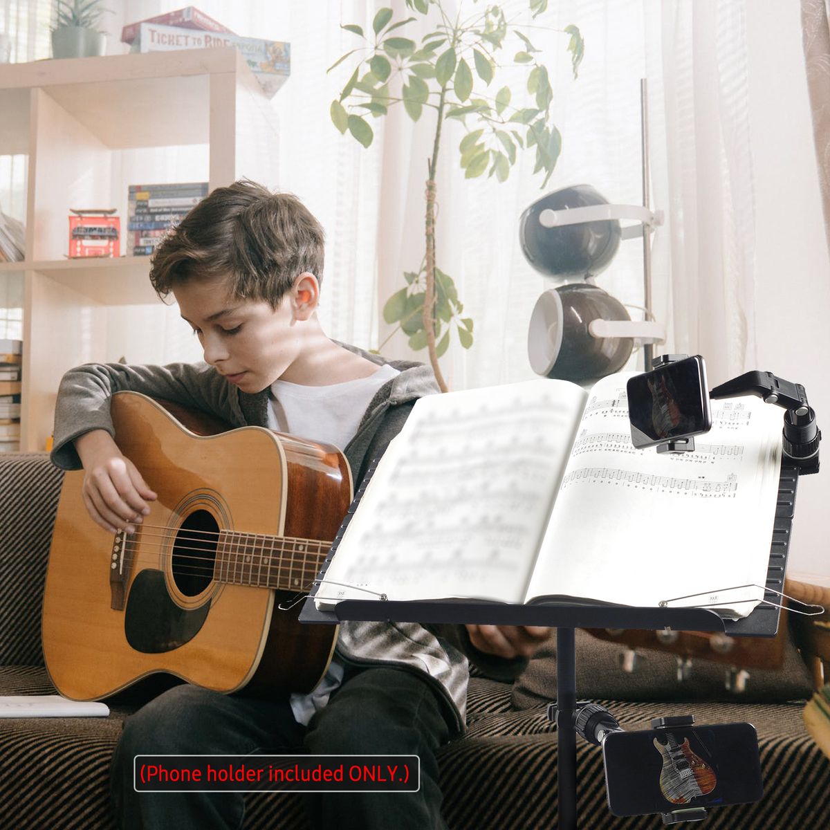 Phone Holder For Guitar Head Mic Stand Music Stand