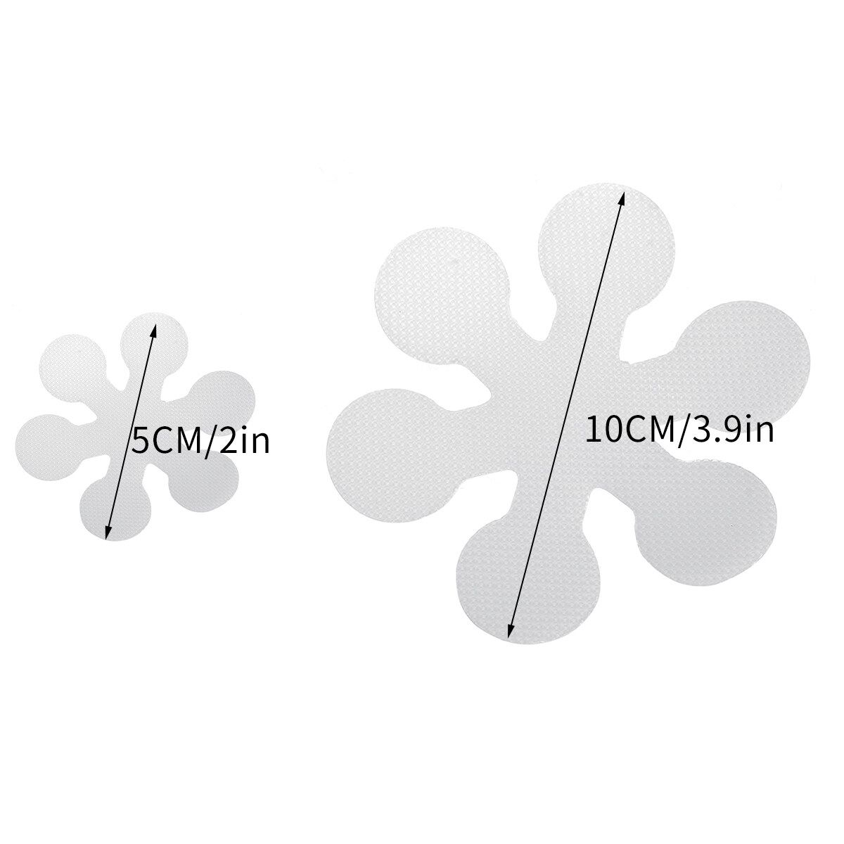 8Pcs Non-slip Stickers Bath Tub Tread Bathroom Shower Snowflake Style Anti Skid