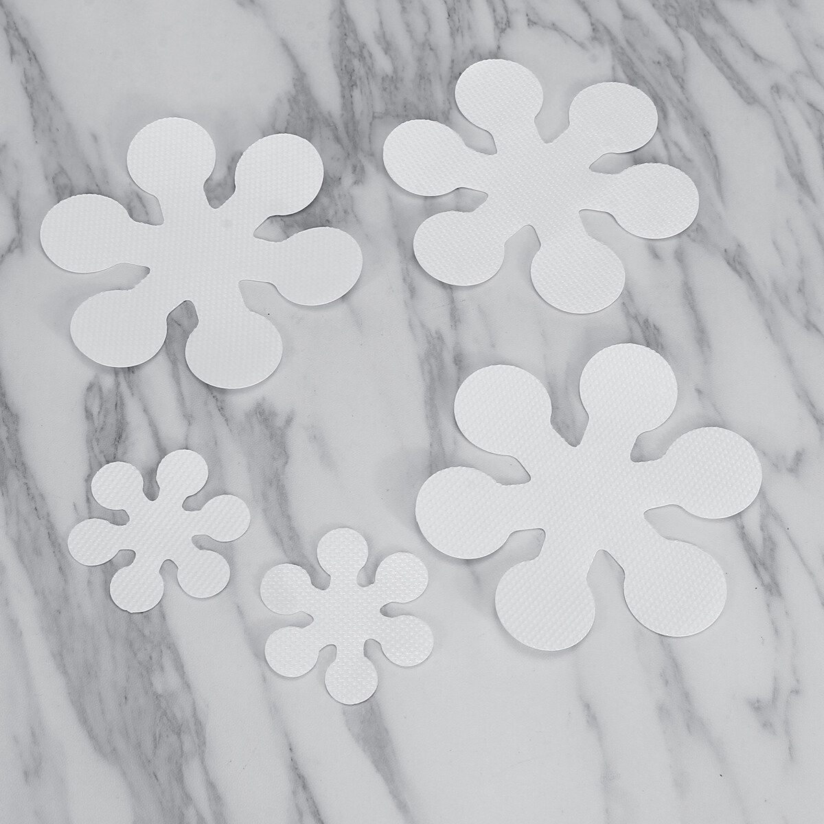 8Pcs Non-slip Stickers Bath Tub Tread Bathroom Shower Snowflake Style Anti Skid