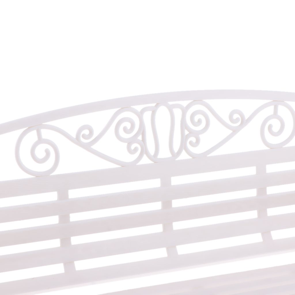 Living Room Long Chair Garden Bench Park Bench Model For 1/6 White
