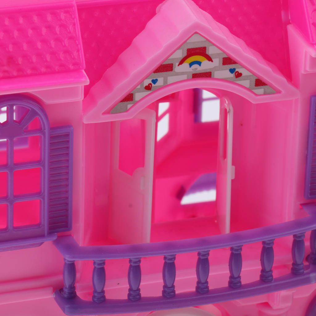 2 Storey Doll Mini Villa Dream House For  Doll Kids Pretend Play Toy