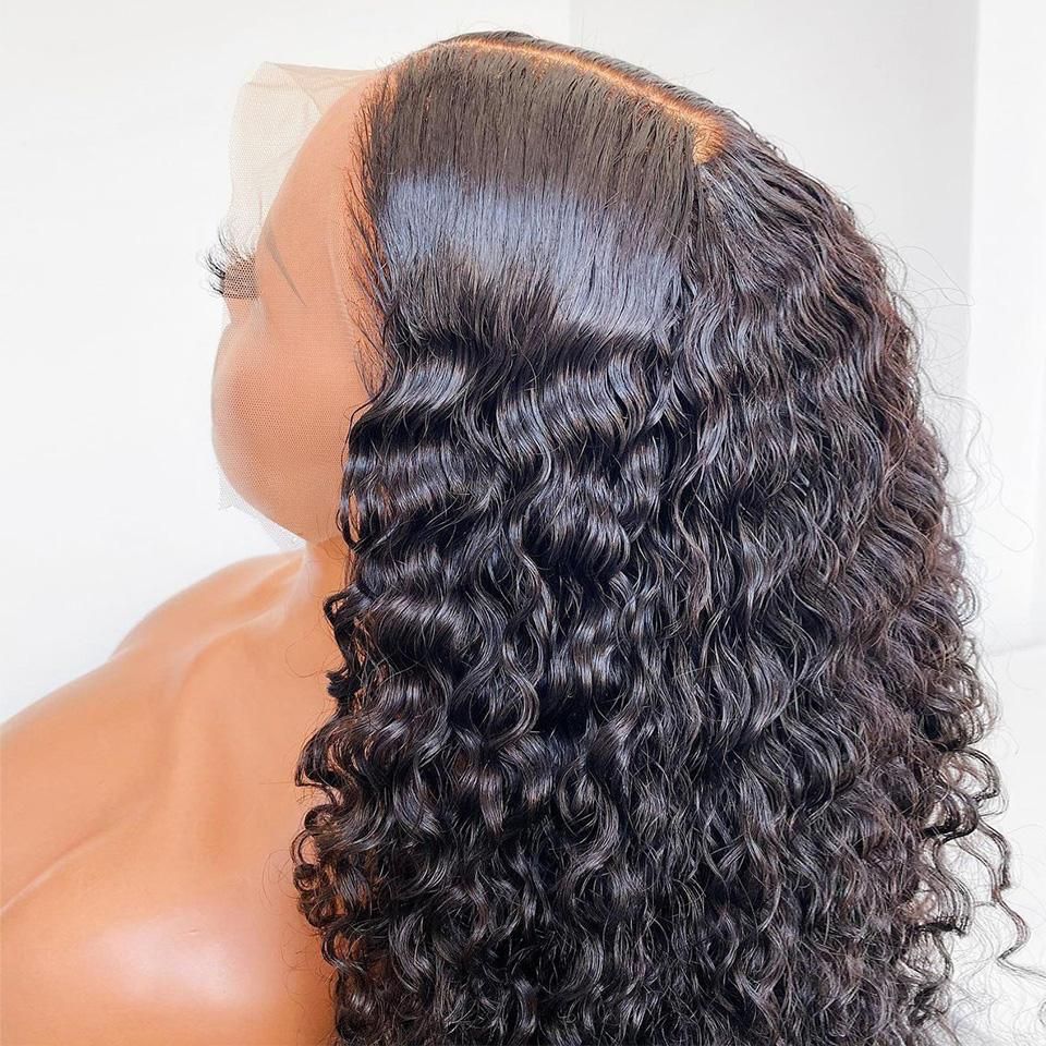 Shop the Best Pre-Plucked Curly Closure Frontal Wig for Women's Color Hair - Get a Flawless Look