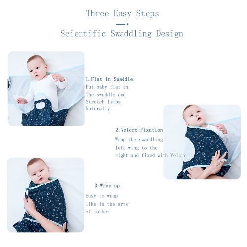 Insular SU3007 3PCS Baby Swaddle Wrap Blanket Soft Cotton