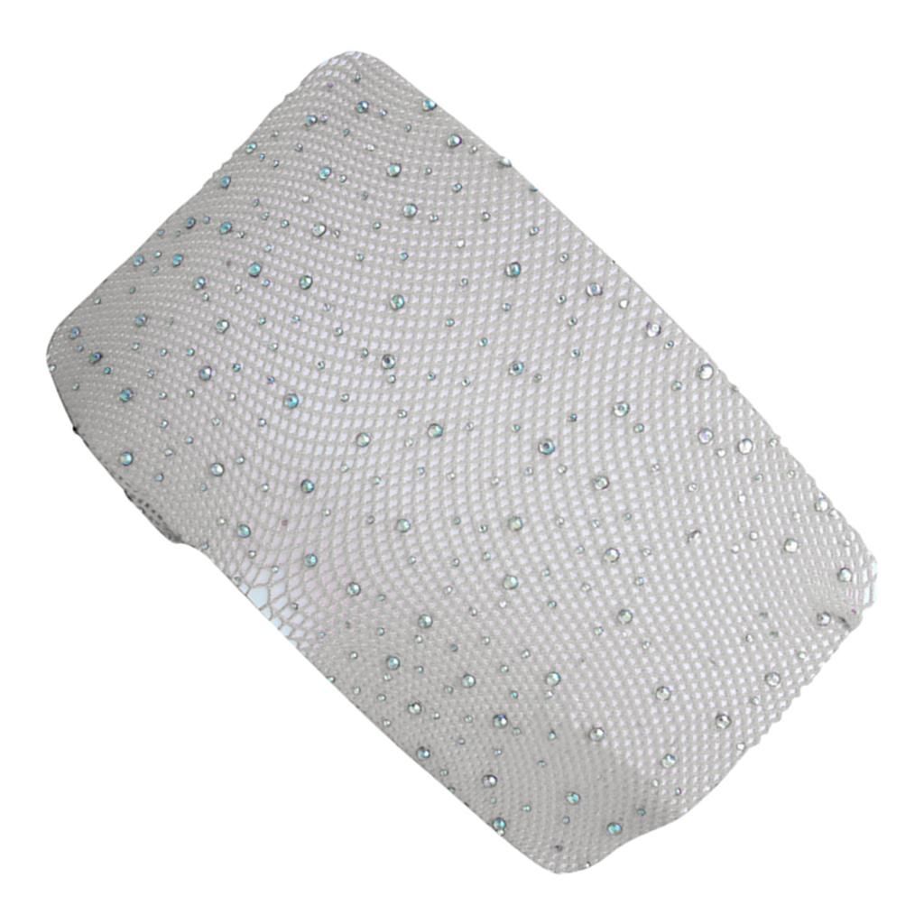 Sexy Womens Sheer Fishnet Thigh-High Long Stockings Crystal White
