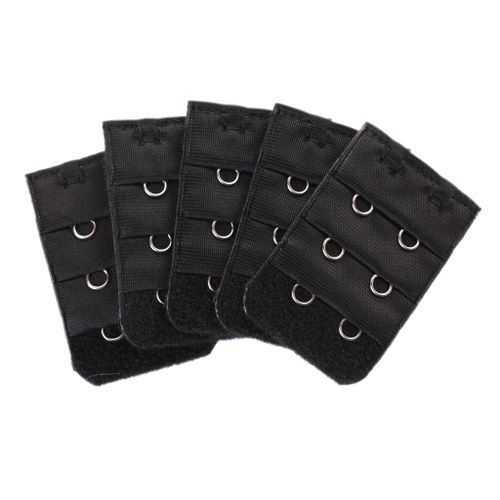 10 Pieces Elastic Bra Extenders Bra Strap Extension Black+Beige