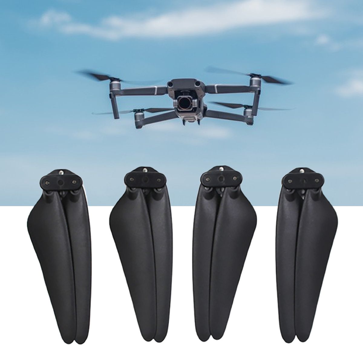 4Pcs Original Propellers Mini RC Drone Spare Original Propellers Black