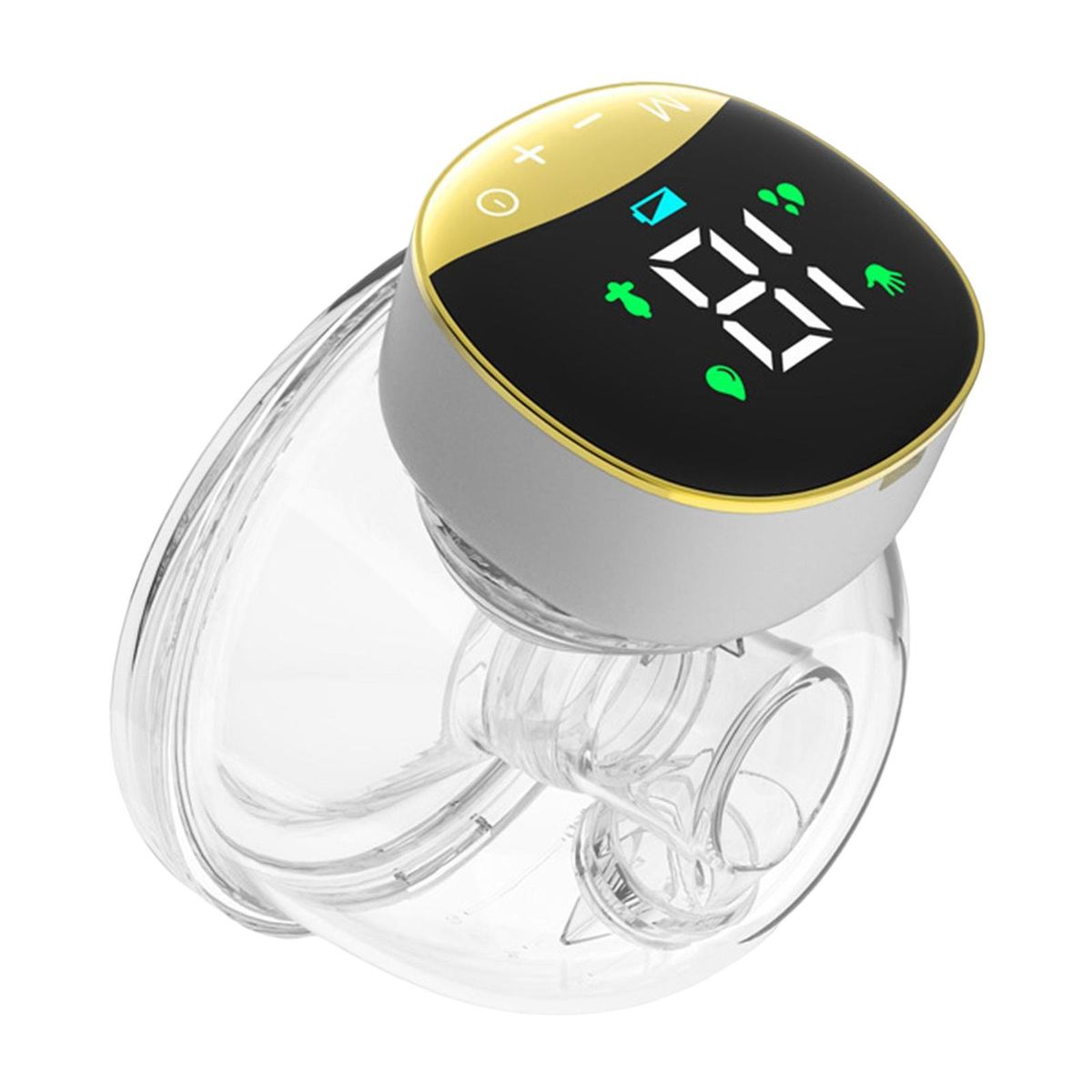 Wearable Electric Breast Pump Wireless LCD Display Hands Free Aureate