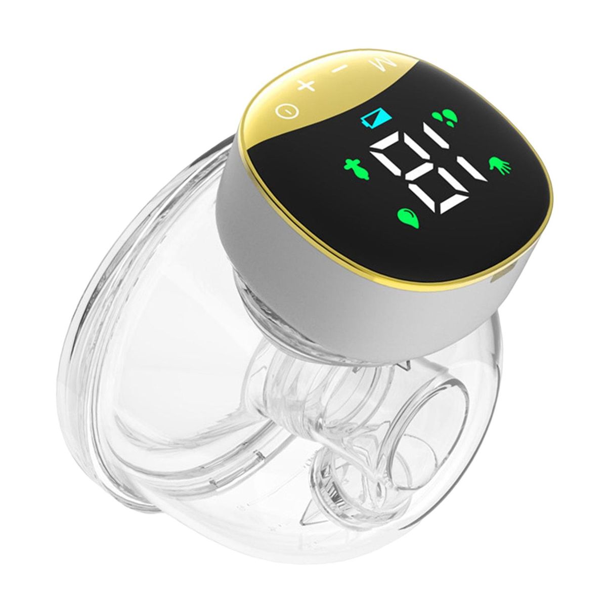 Wearable Electric Breast Pump Wireless LCD Display Hands Free Aureate