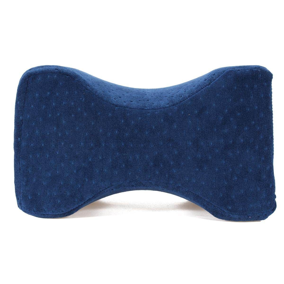 Memory Foam Leg Pillow Cushion Hips Knee Pain Relief W/ Washable Cover Navy Blue