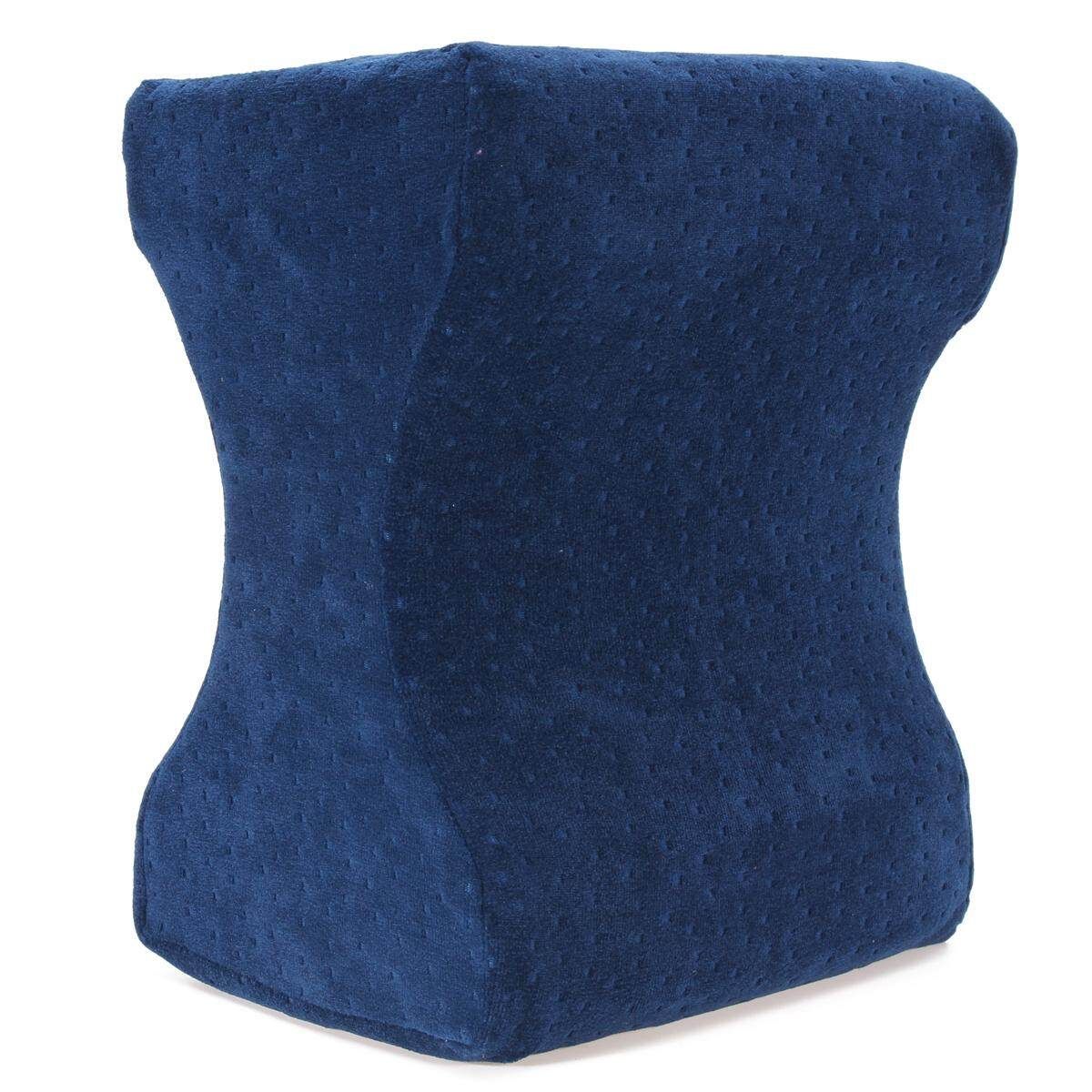 Memory Foam Leg Pillow Cushion Hips Knee Pain Relief W/ Washable Cover Navy Blue